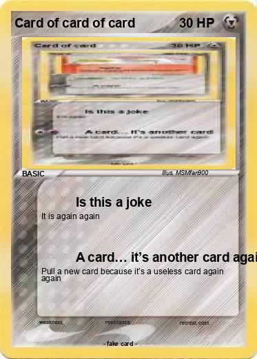Pokemon Card of card of card