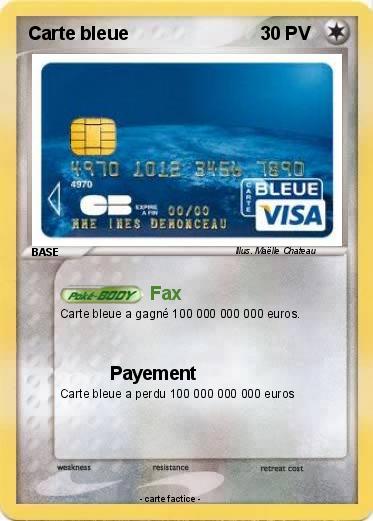 Pokemon Carte bleue