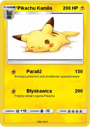 Pokemon Pikachu Kamila