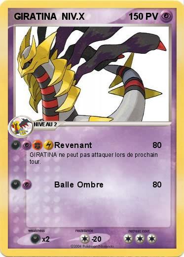 Pokemon GIRATINA  NIV.X