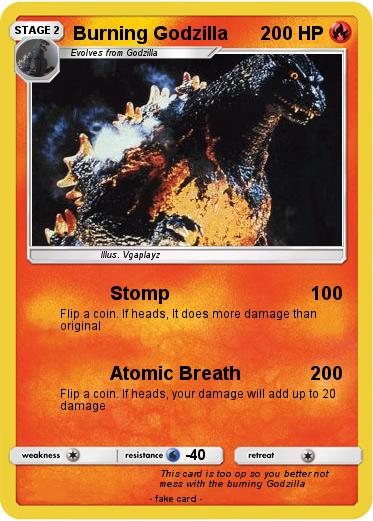 Pokemon Burning Godzilla