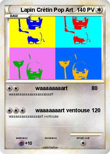 Pokemon Lapin Crétin Pop Art