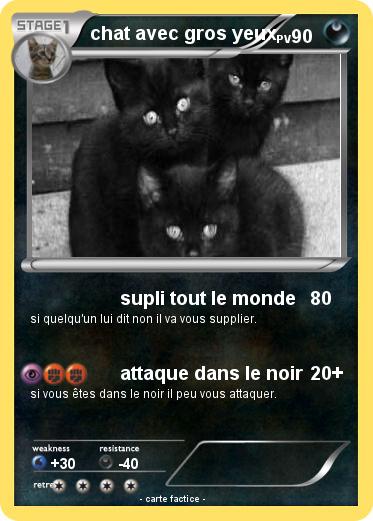 Pokemon chat avec gros yeux