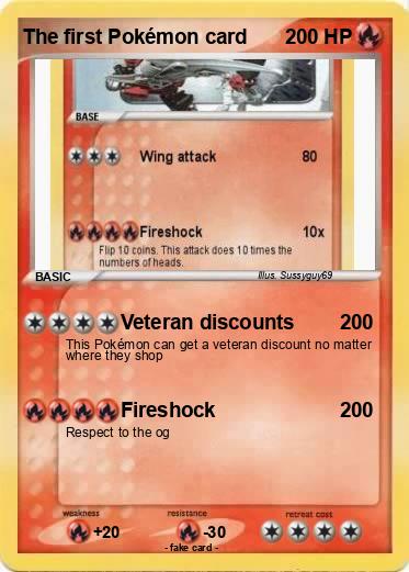 Pokemon The first Pokémon card