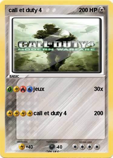 Pokemon call et duty 4