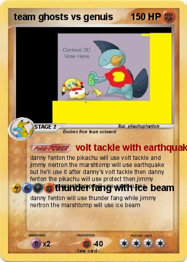 Pokemon team ghosts vs genuis