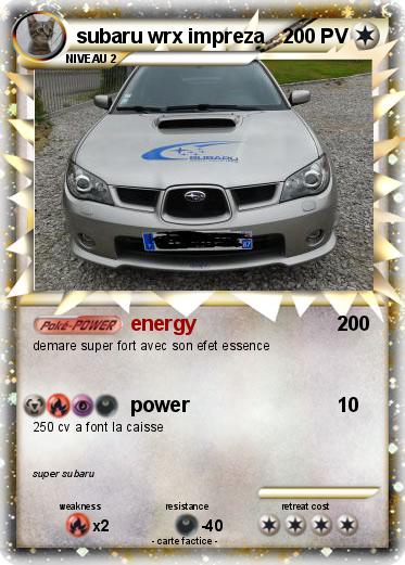 Pokemon subaru wrx impreza
