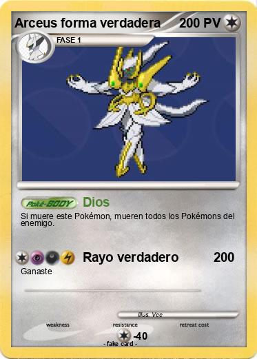 Pokemon Arceus forma verdadera