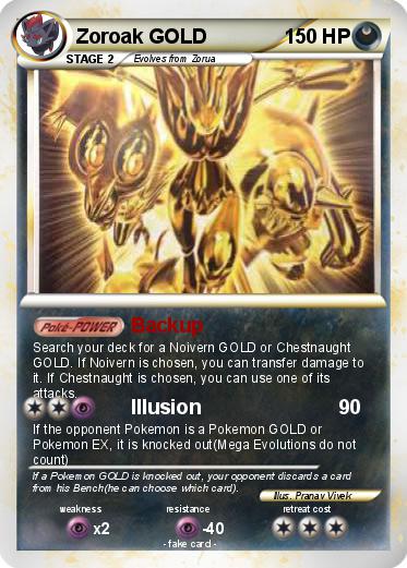 Pokemon Zoroak GOLD