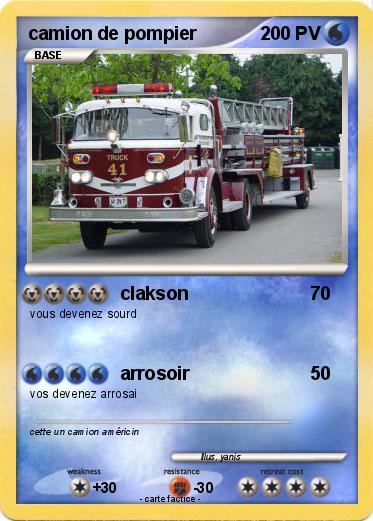 Pokemon camion de pompier