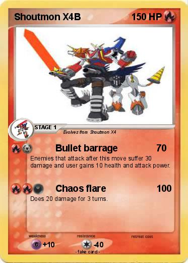 Pokemon Shoutmon X4B