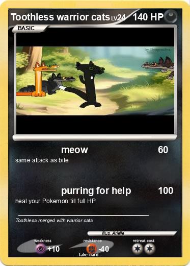 Pokemon Toothless warrior cats