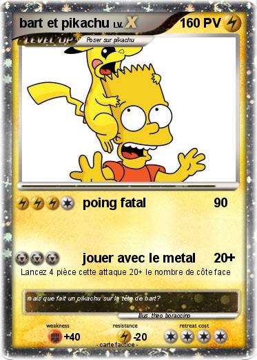 Pokemon bart et pikachu