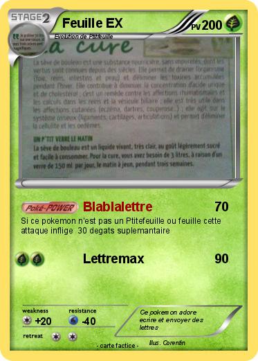 Pokemon Feuille EX
