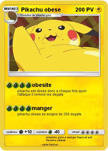 Pokemon Pikachu obese