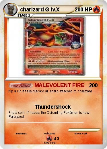 Pokemon charizard G lv.X