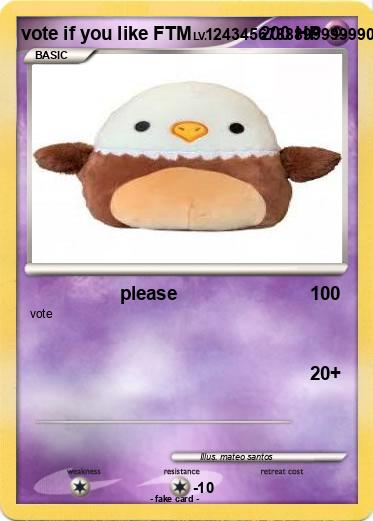 Pokemon vote if you like FTM