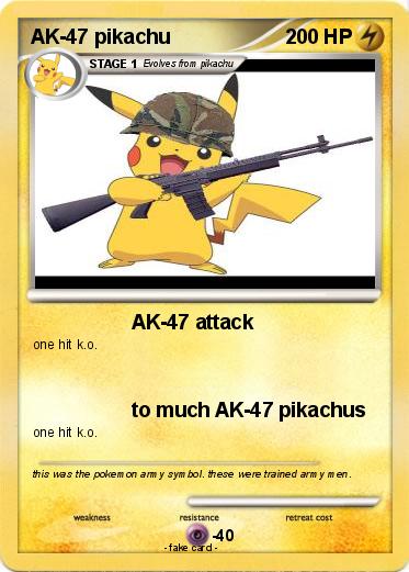 Pokemon AK-47 pikachu