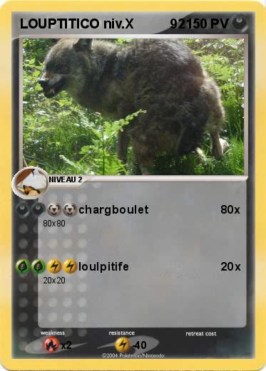 Pokemon LOUPTITICO niv.X          92