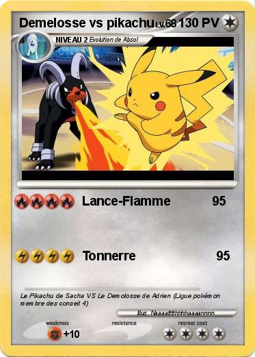 Pokemon Demelosse vs pikachu