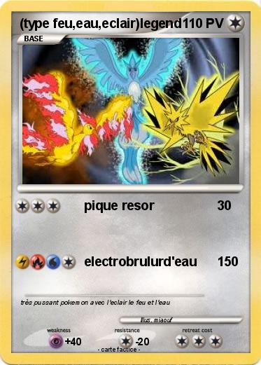 Pokemon (type feu,eau,eclair)legend