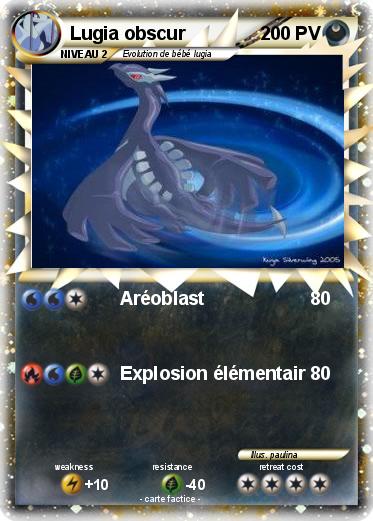 Pokemon Lugia obscur