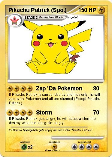 Pokemon Pikachu Patrick (Spo.)