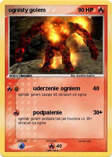 Pokemon ognisty golem