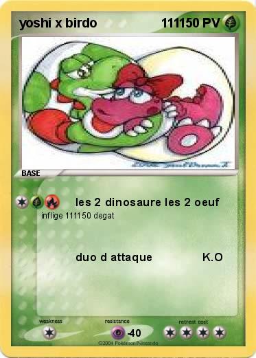 Pokemon yoshi x birdo                  111