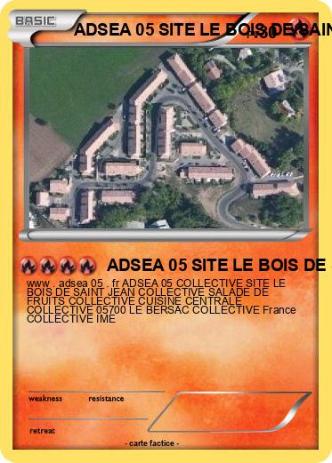 Pokemon ADSEA 05 SITE LE BOIS DE SAINT JEAN IME