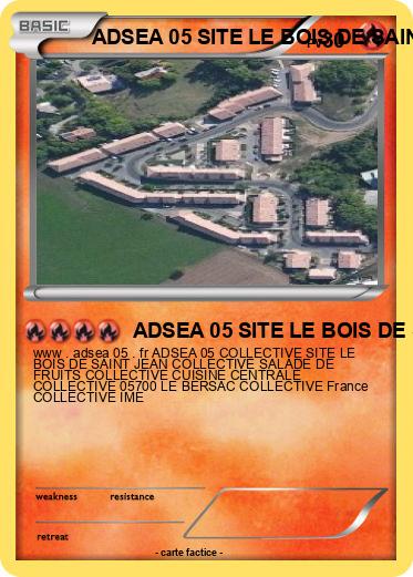 Pokemon ADSEA 05 SITE LE BOIS DE SAINT JEAN IME