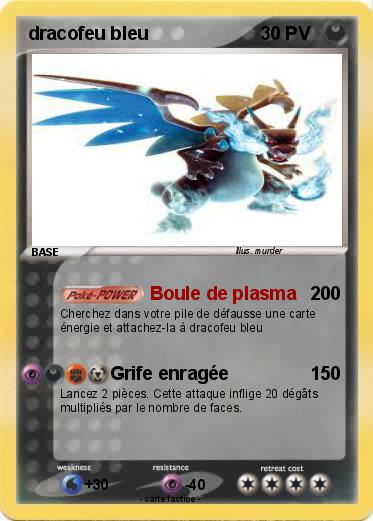 Pokemon dracofeu bleu