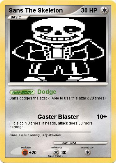 Pokemon Sans The Skeleton