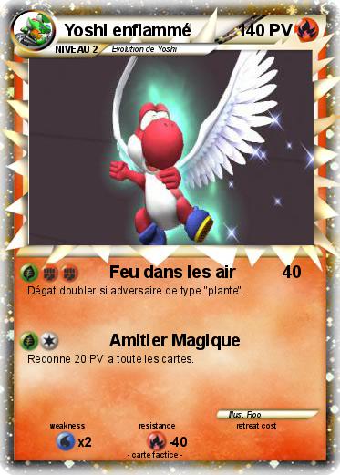 Pokemon Yoshi enflammé