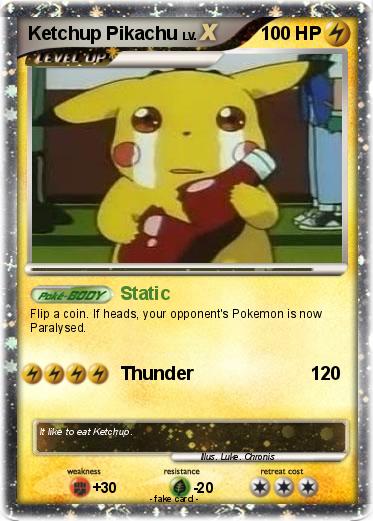 Pokemon Ketchup Pikachu