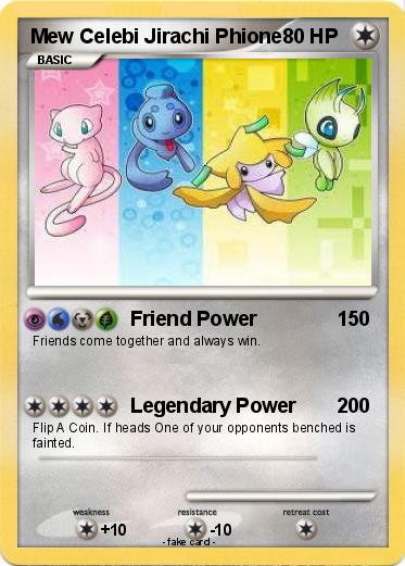 Pokemon Mew Celebi Jirachi Phione