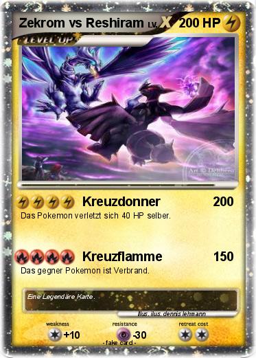 Pokemon Zekrom vs Reshiram