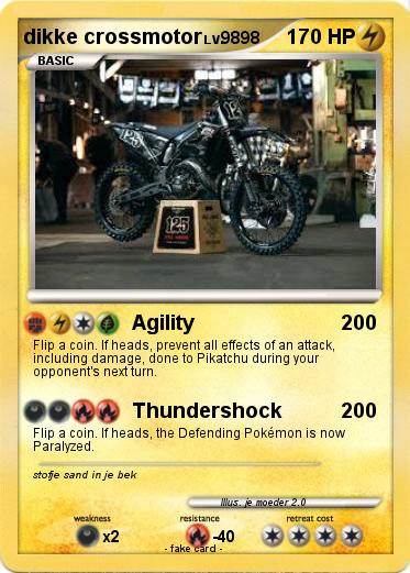 Pokemon dikke crossmotor