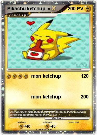 Pokemon Pikachu ketchup