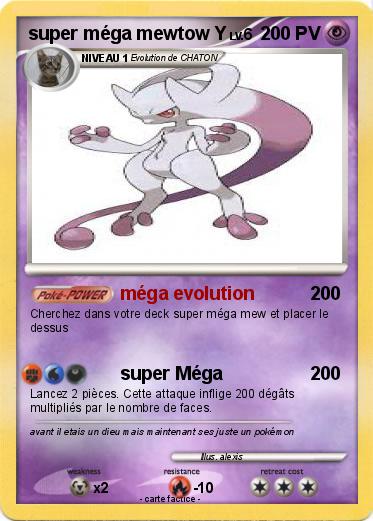Pokemon super méga mewtow Y