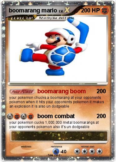 Pokemon boomarang mario