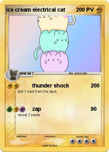 Pokemon ice cream electrical cat