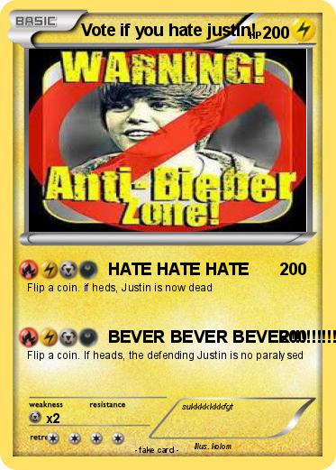 Pokemon Vote if you hate justin!