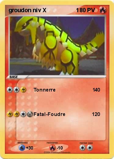 Pokemon groudon niv X                   1