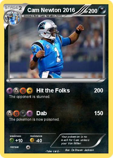 Pokemon Cam Newton 2016