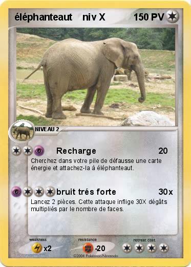 Pokemon éléphanteaut    niv X  