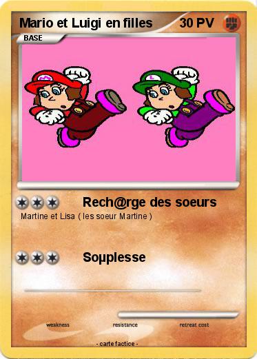 Pokemon Mario et Luigi en filles