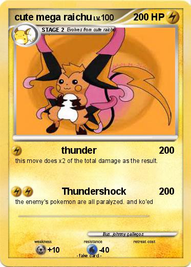 Pokemon cute mega raichu
