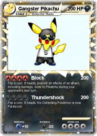 Pokemon Gangster Pikachu
