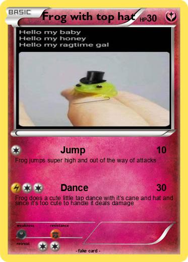 Pokemon Frog with top hat
